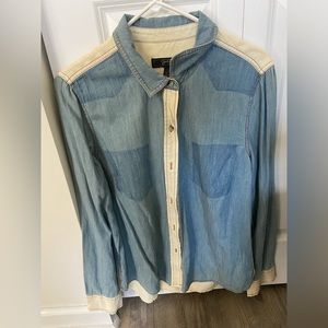 Jessica Simpson Jean and Khaki top. Excellent condition.